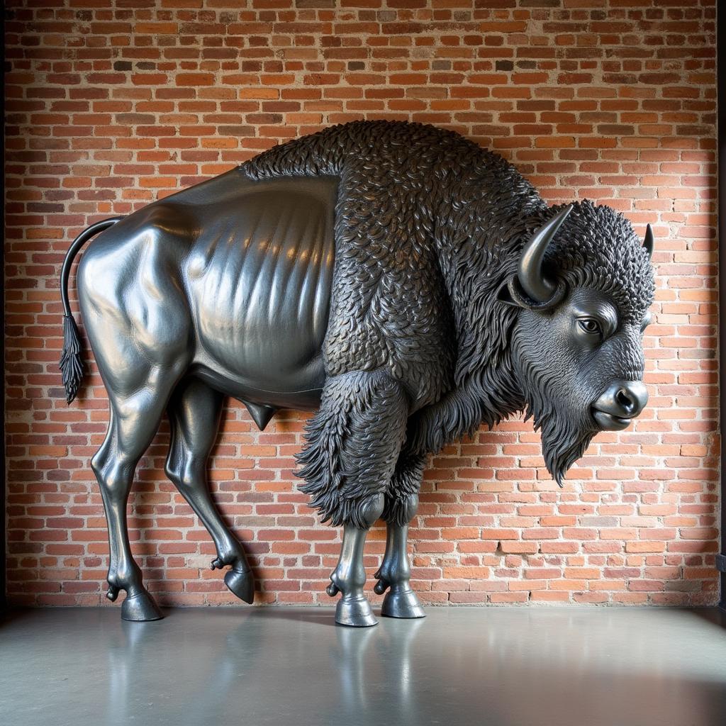 Bison Art Metal Wall Sculpture