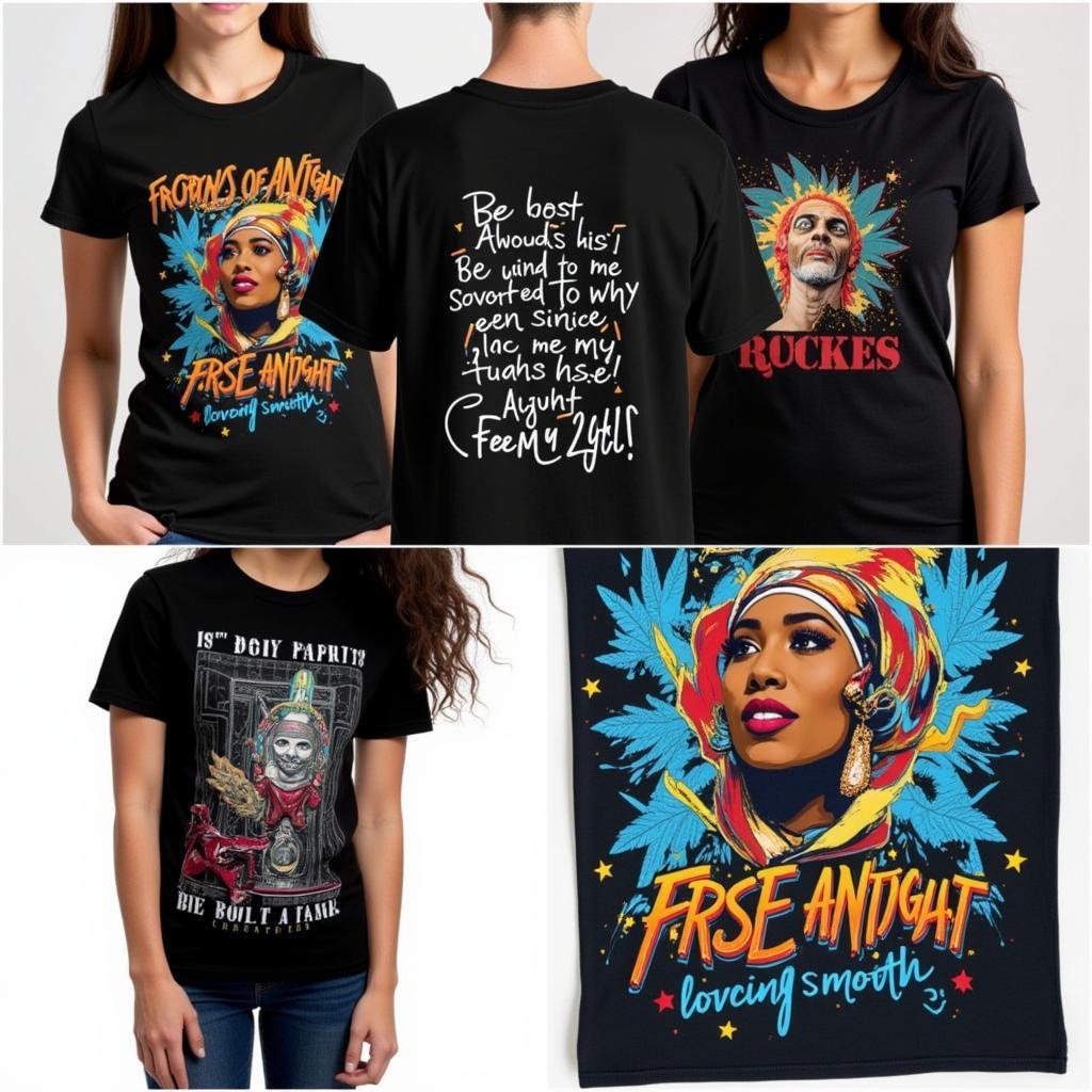 Different Styles of Black Art T-shirts