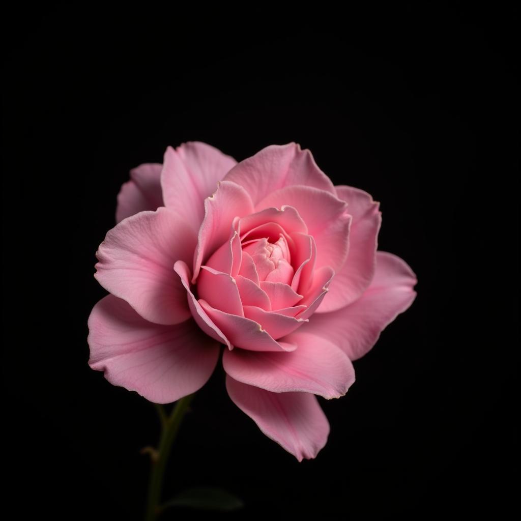 Black and Pink Floral Photography Print