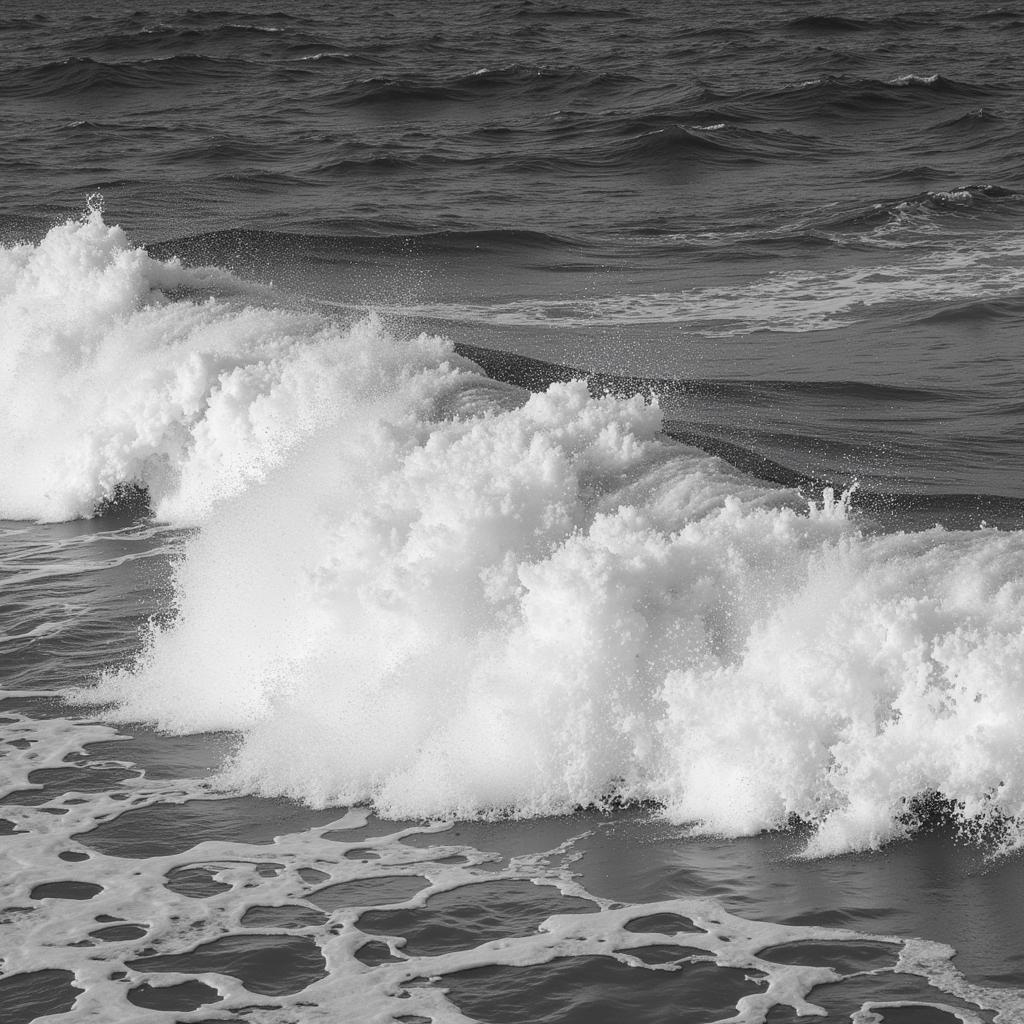 Black and White Ocean Waves Photography: Capturing Movement and Energy