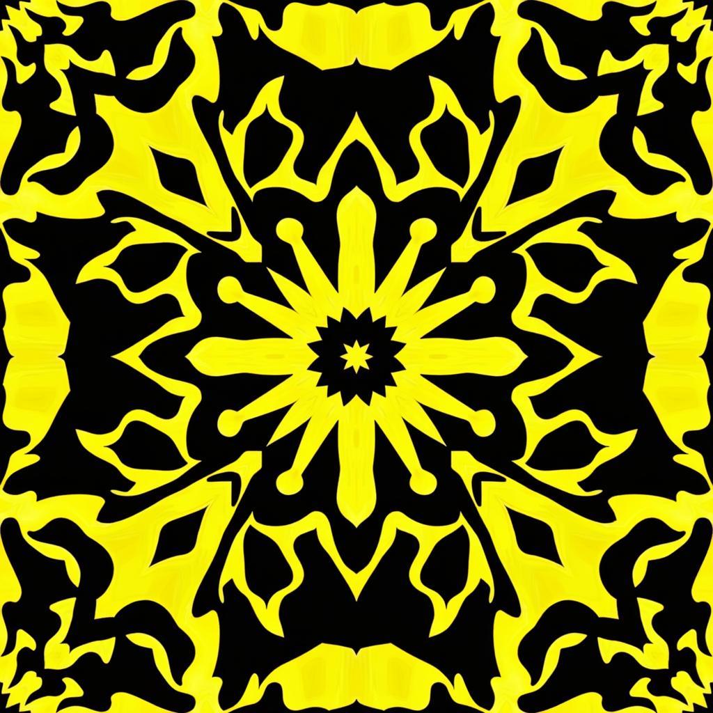 Geometric Black and Yellow Design