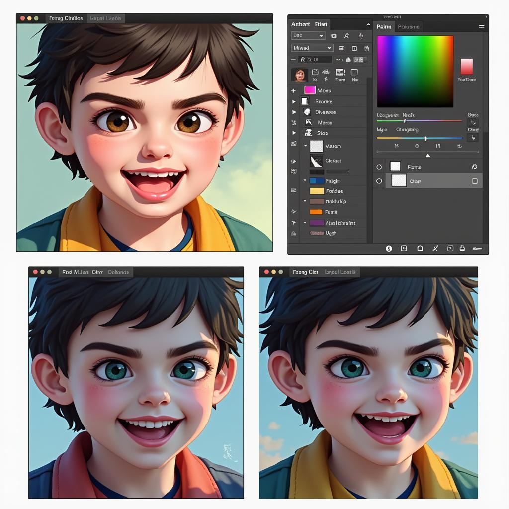 Digital Creation of Boy Art