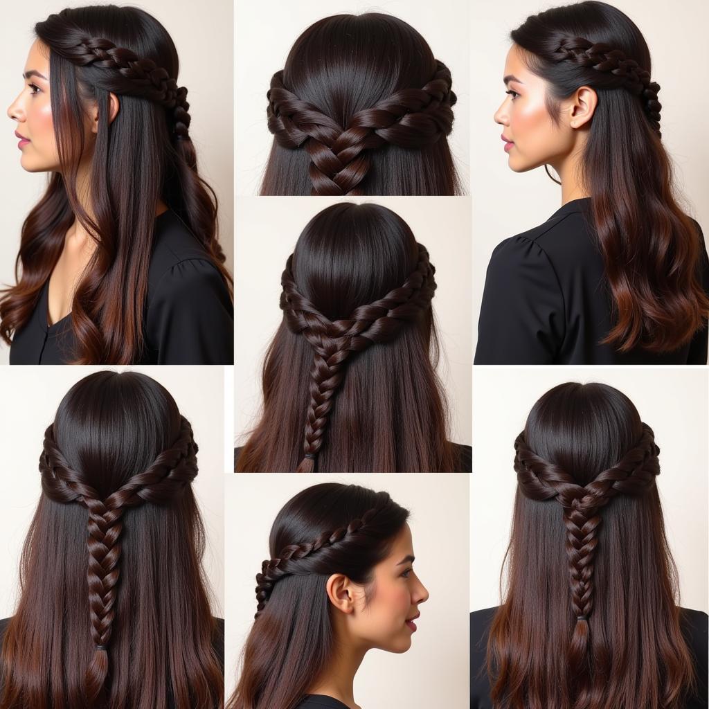 Various Braid Hairstyles: From classic French braids to intricate fishtails, explore the diversity of braid art in hairstyling.