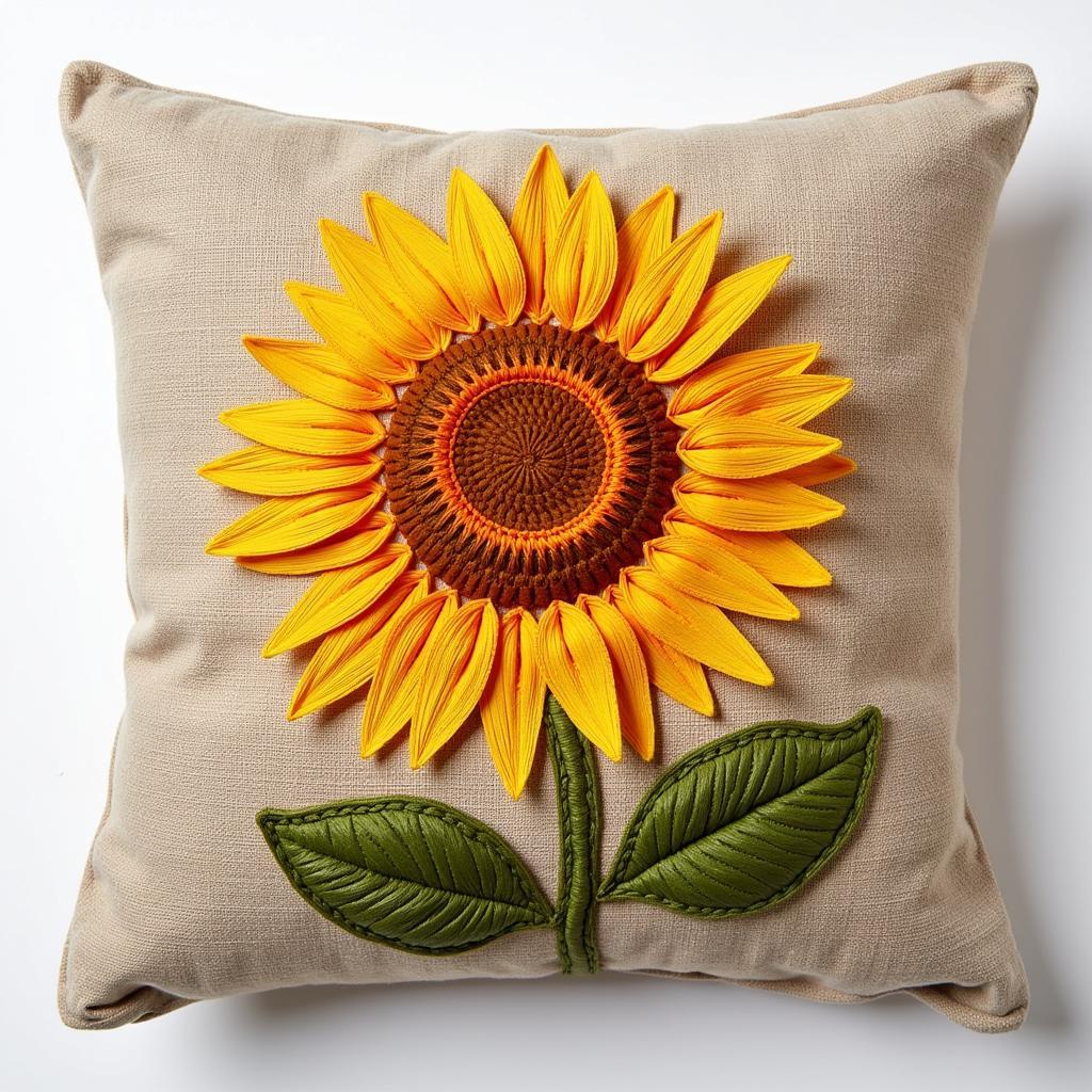 Bumpkin Art Textile Example: Hand-Stitched Pillow