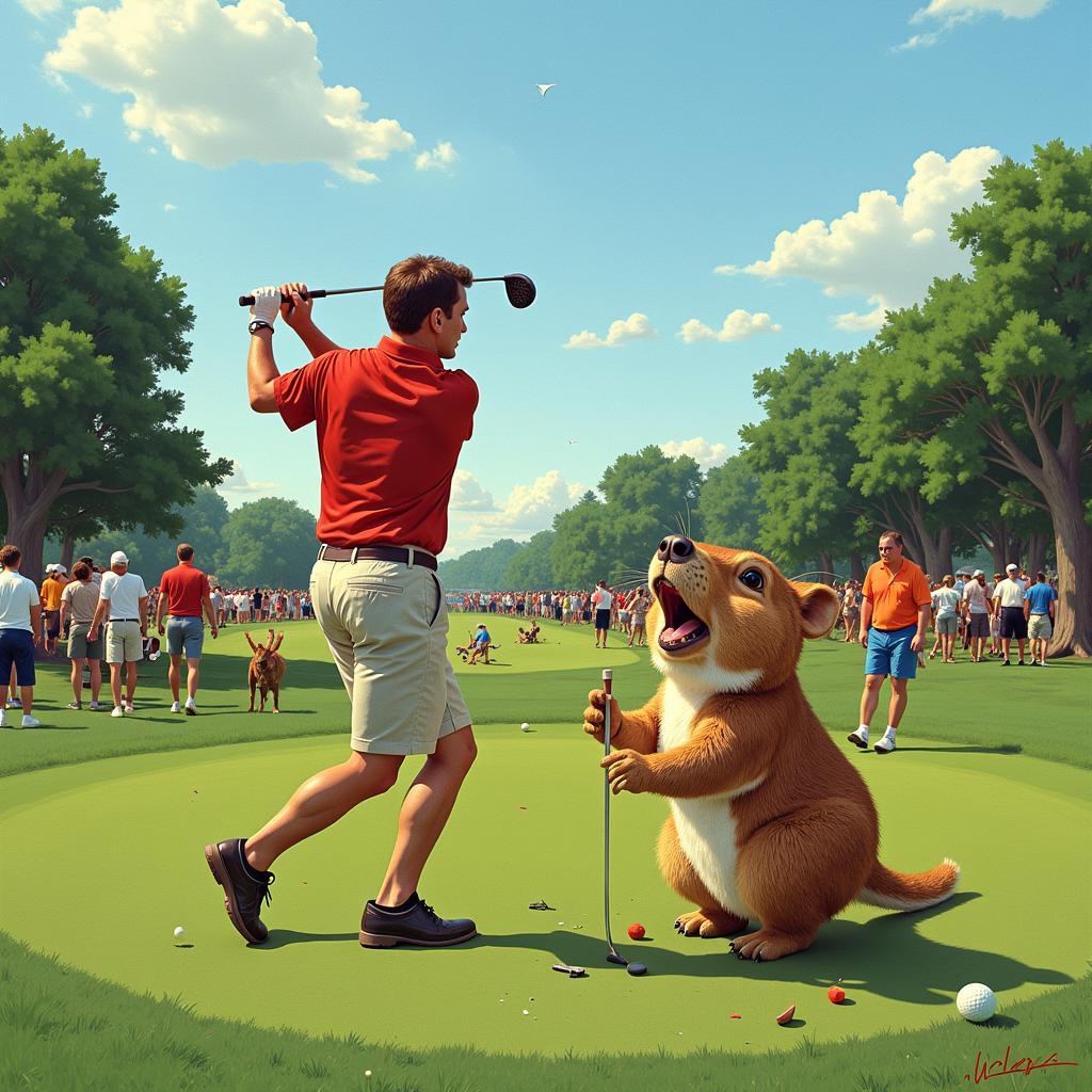 Caddyshack Golf Scene Digital Art