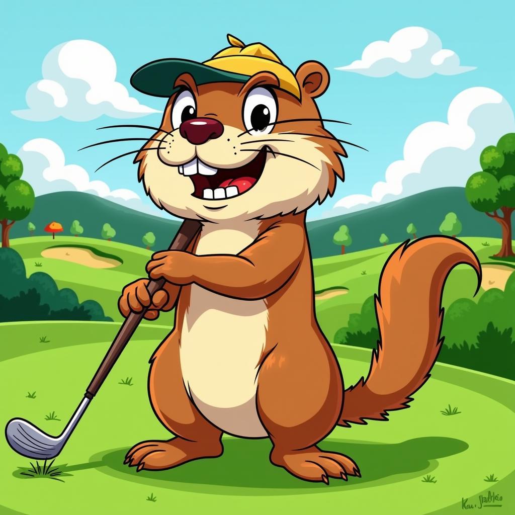 Caddyshack Gopher Illustration