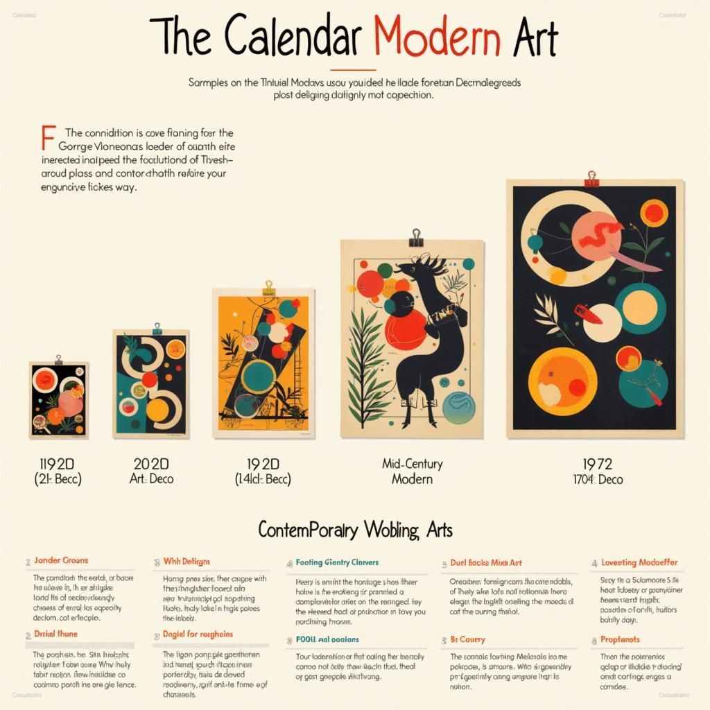 Calendar Modern Art Evolution