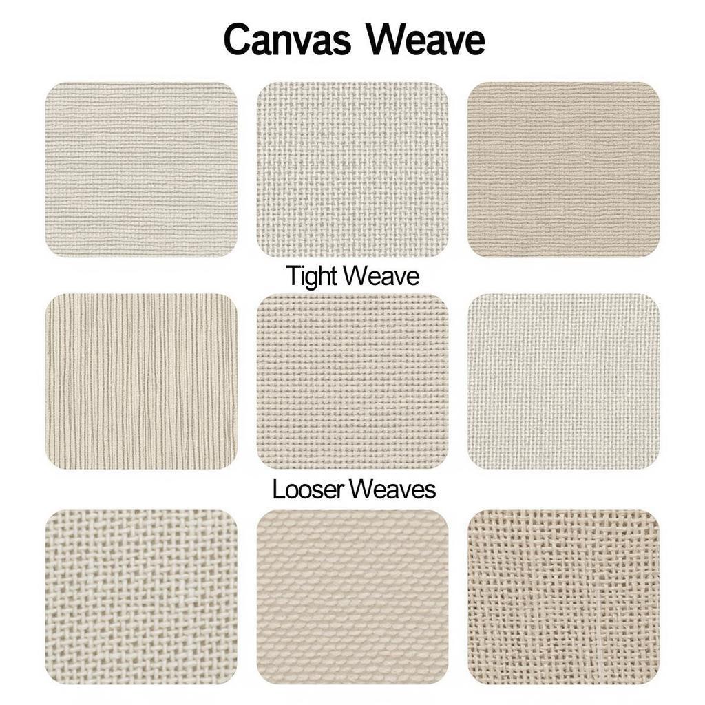 Different Canvas Weave Types