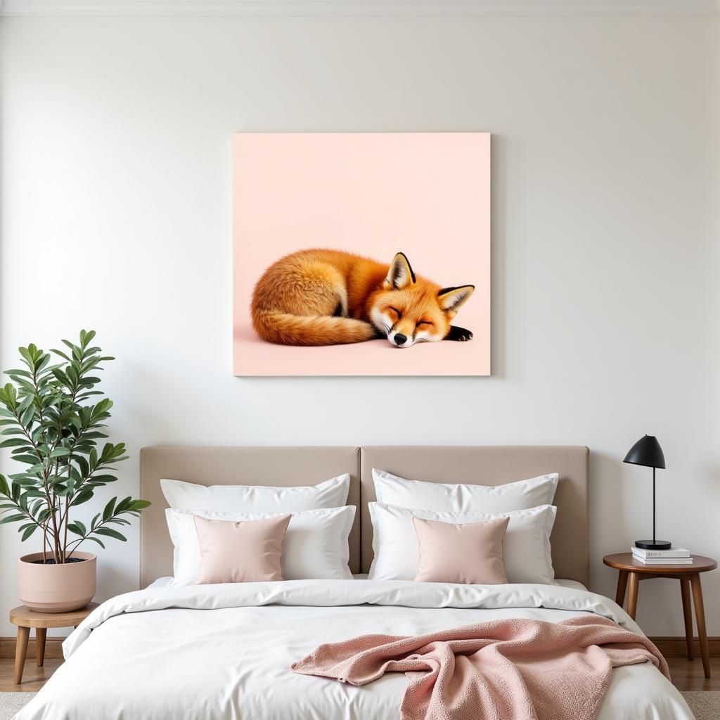 Canvas Wall Art Animals in a Bedroom