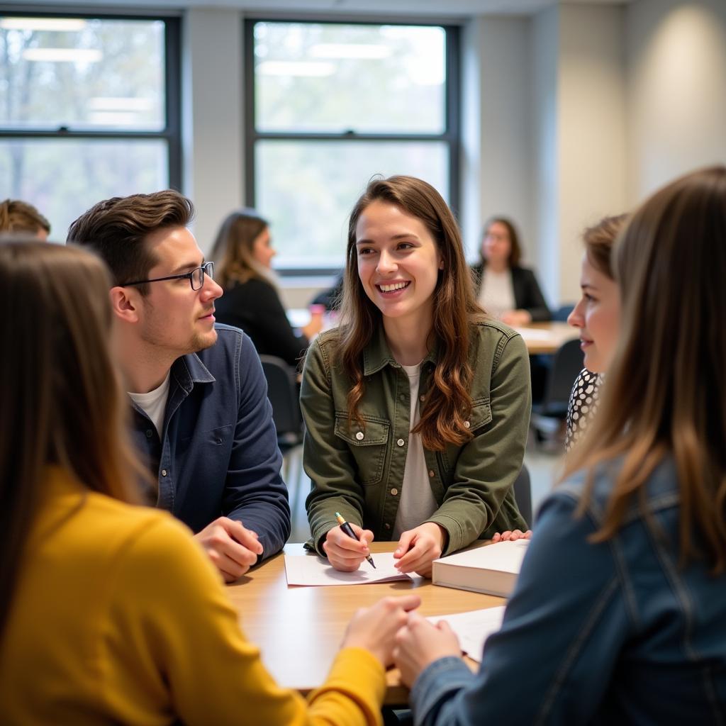 Students Engaging in a Lively Discussion