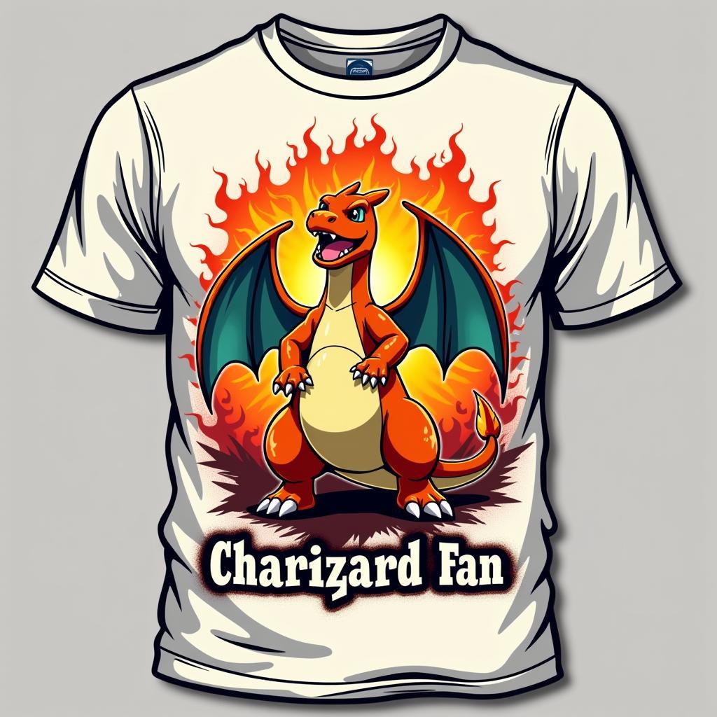 Charizard Clip Art Custom T-Shirt Design