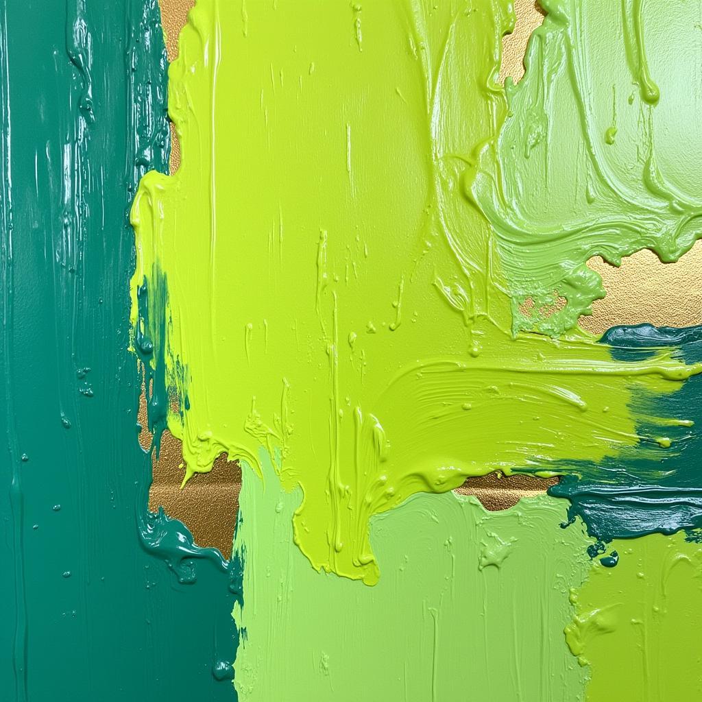 Abstract Chartreuse Painting