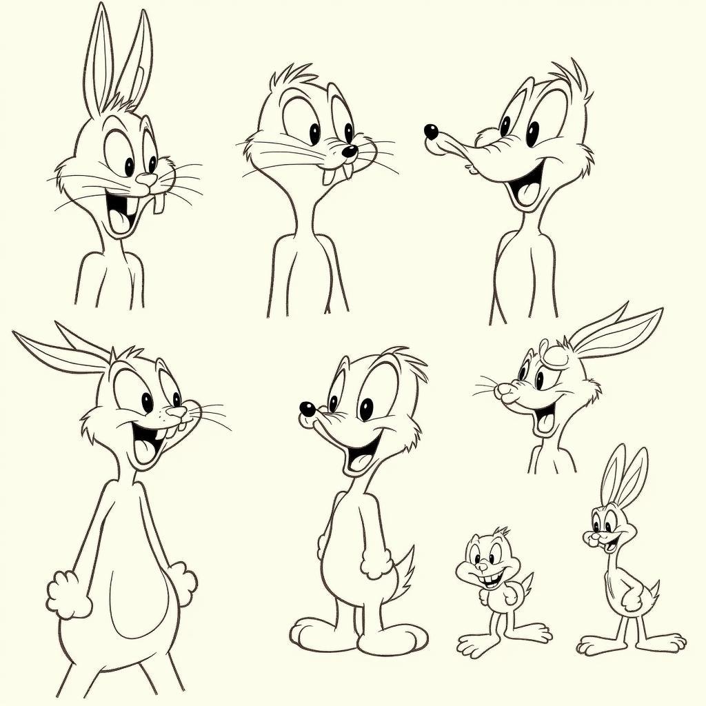 Chuck Jones Character Design Examples