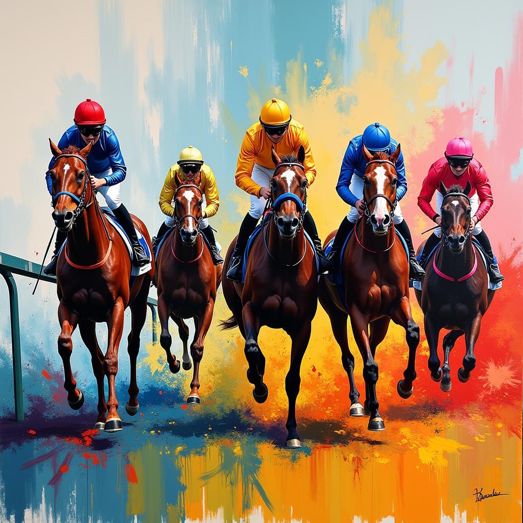 Churchill Downs Jockey Silk Abstract Art