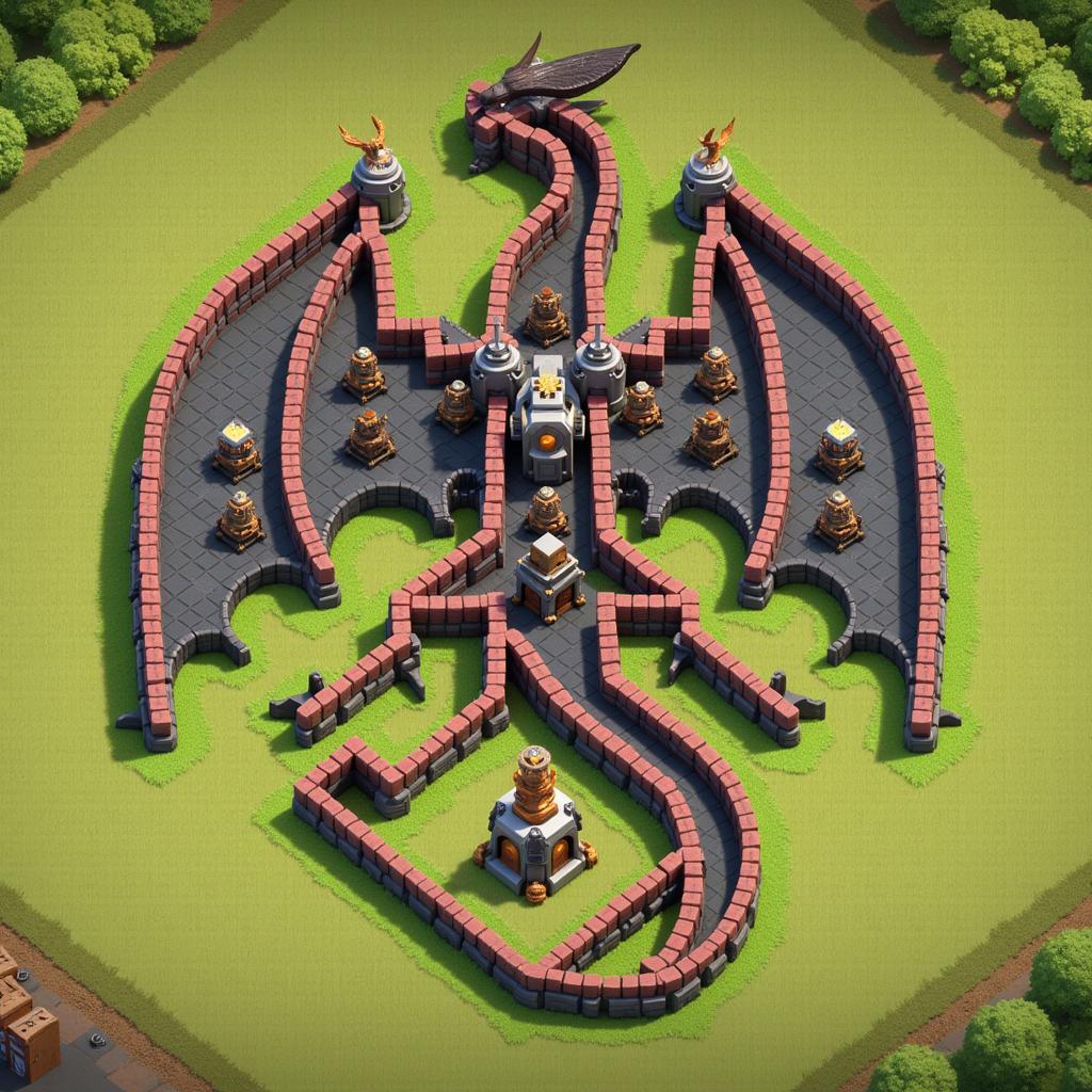 Clash of Clans Dragon Art Base Design