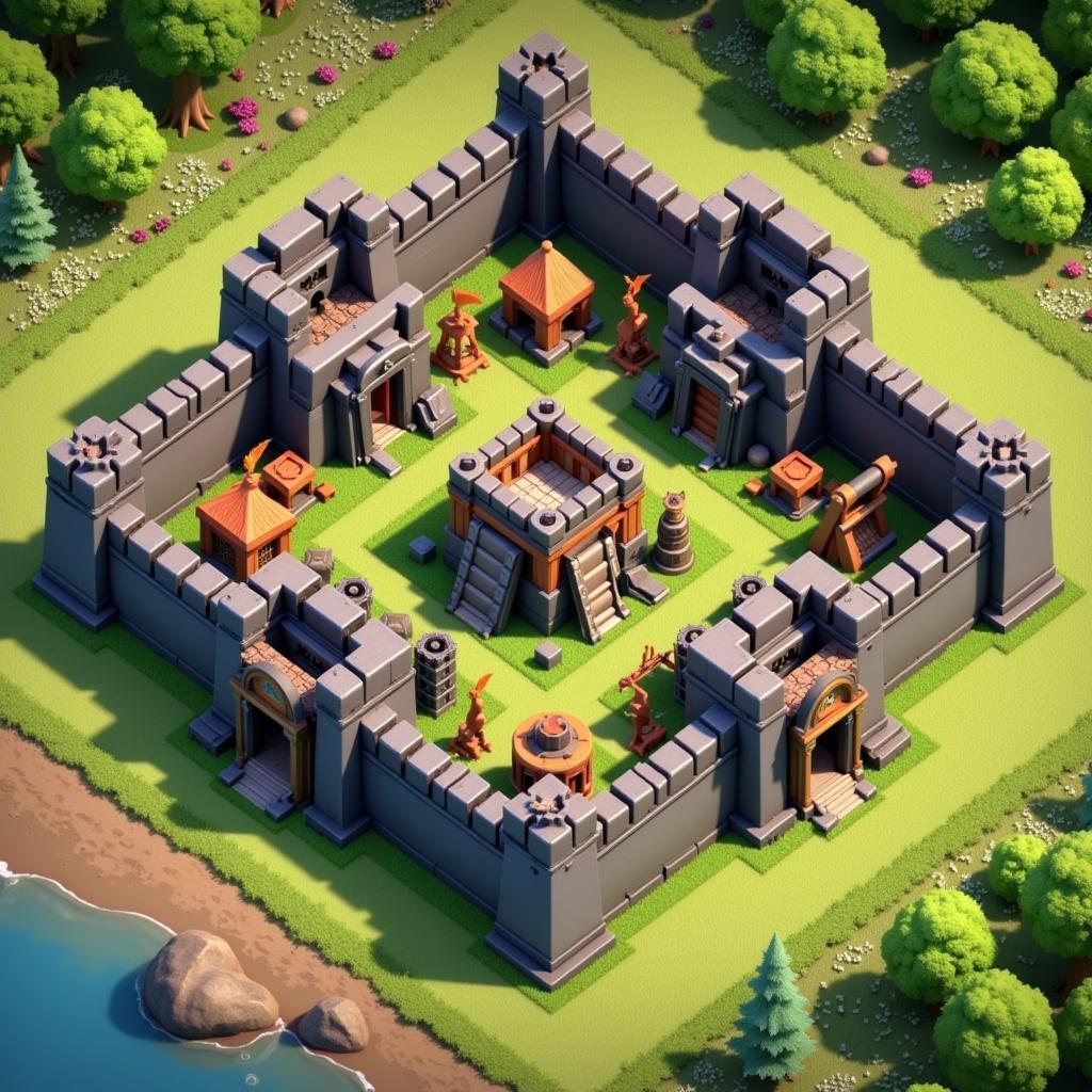 Clash of Clans Fortress Art Base Design