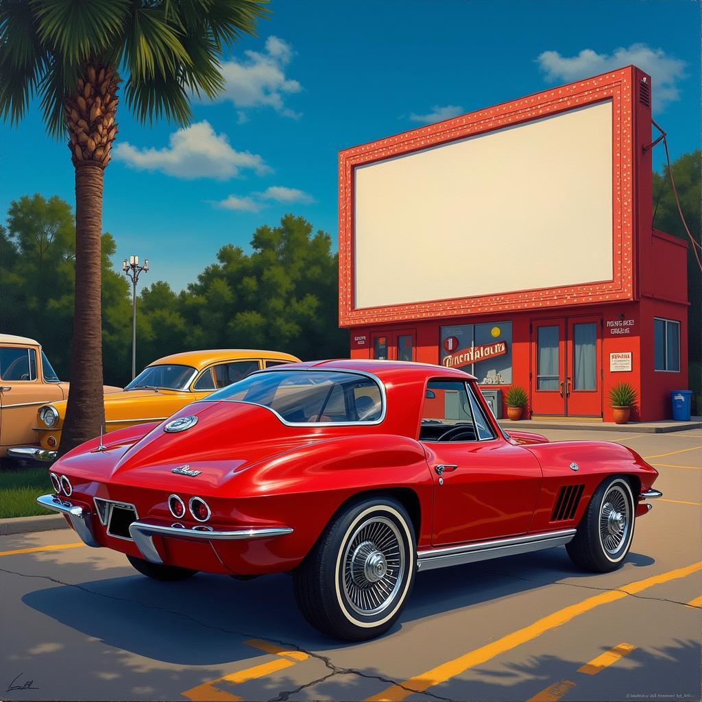 Classic Corvette Stingray Painting