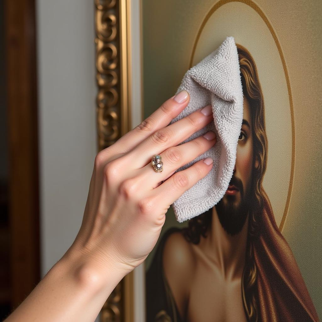 Cleaning Christian Art Canvas Properly