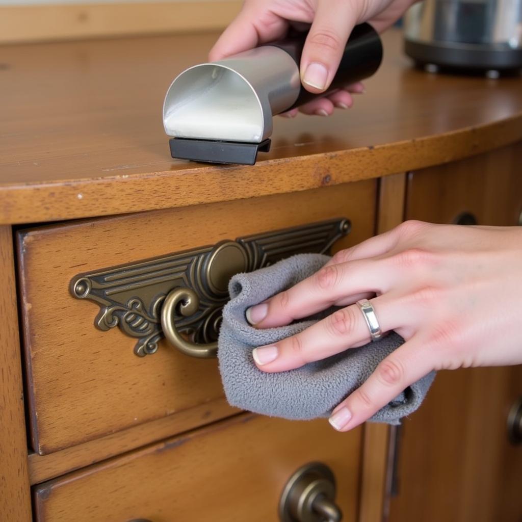 Cleaning Vintage Art Deco Drawer Pulls