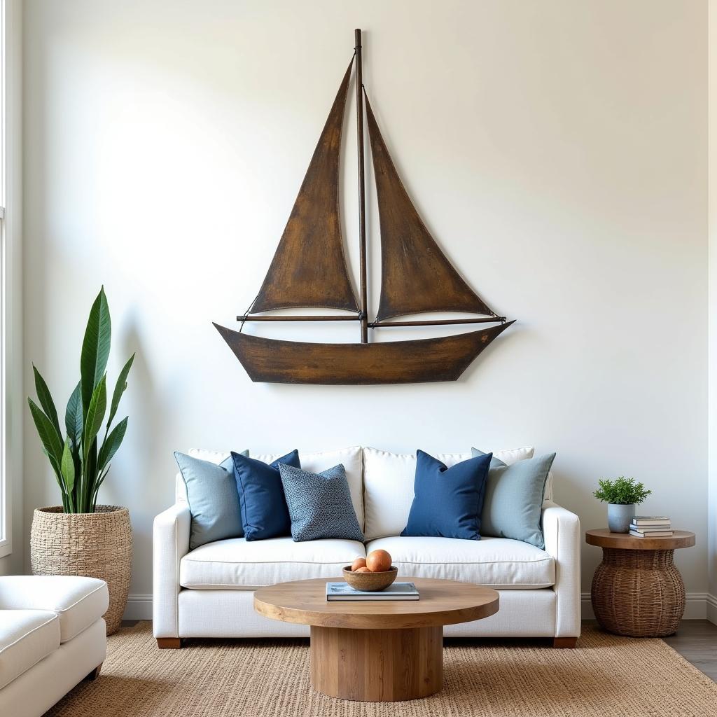 Coastal Contemporary Boating Wall Art Sculpture