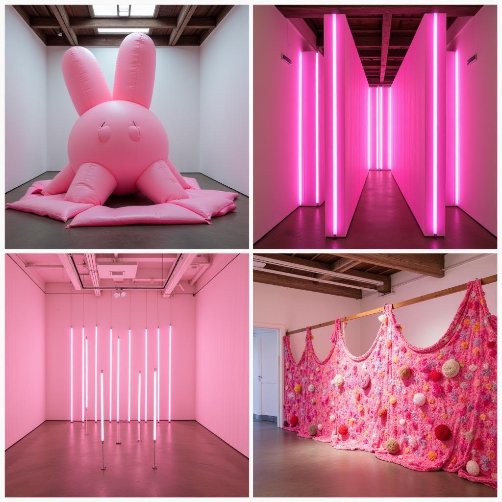 Contemporary Pink Art Installations