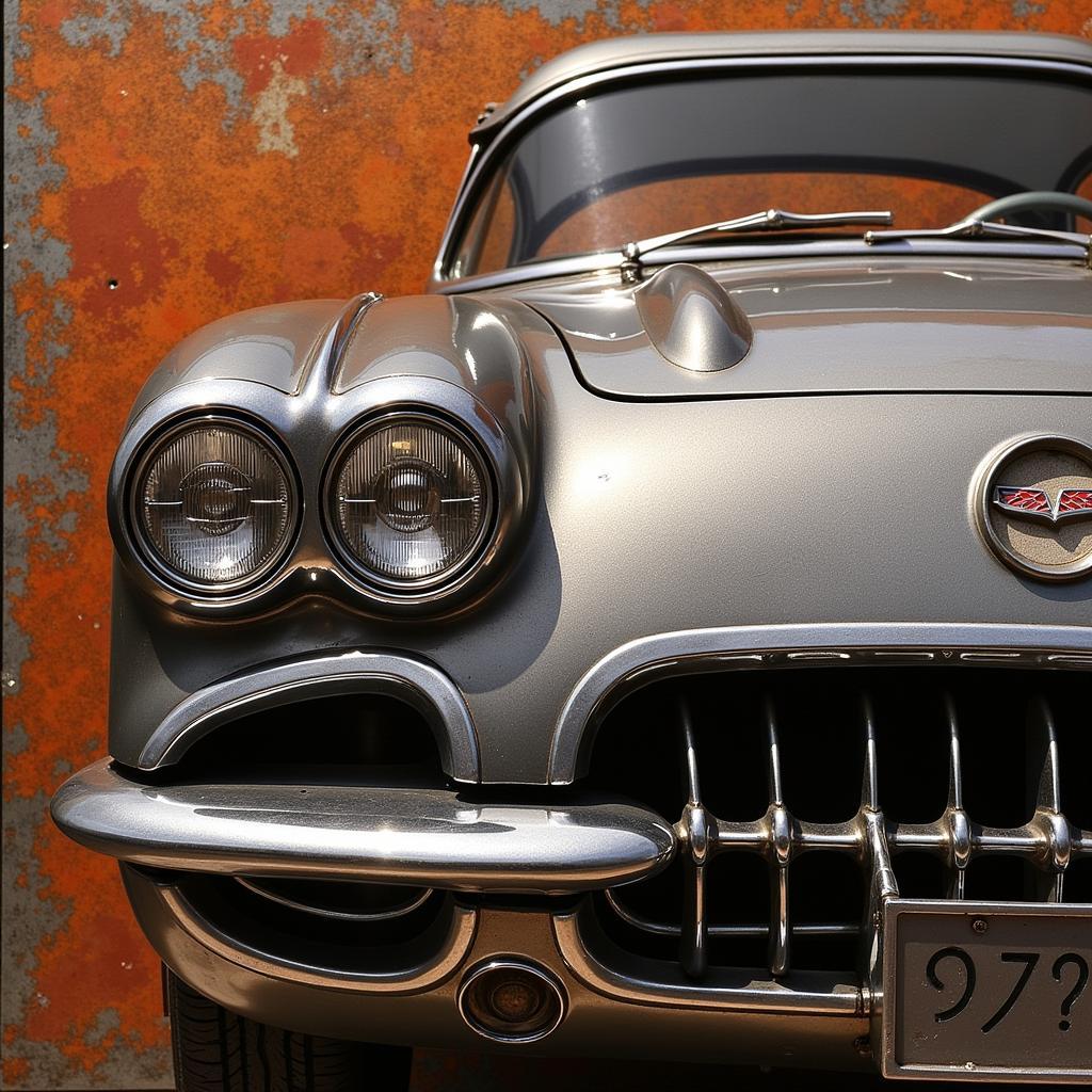 Vintage C1 Corvette Metal Wall Art