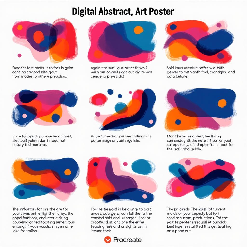 Creating a Digital Abstract Art Poster with Vibrant Colors and Dynamic Shapes