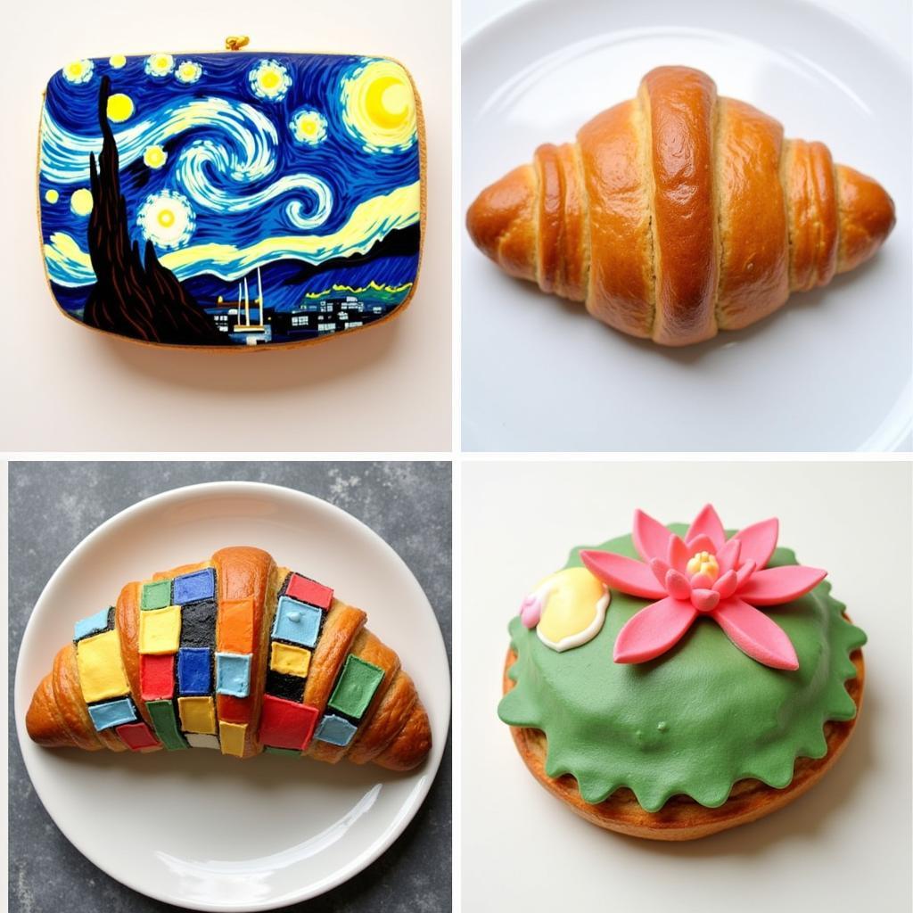 Croissant Art Inspired by Famous Paintings