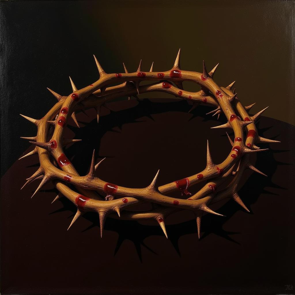 Painting of Crown of Thorns: A Symbol of Sacrifice