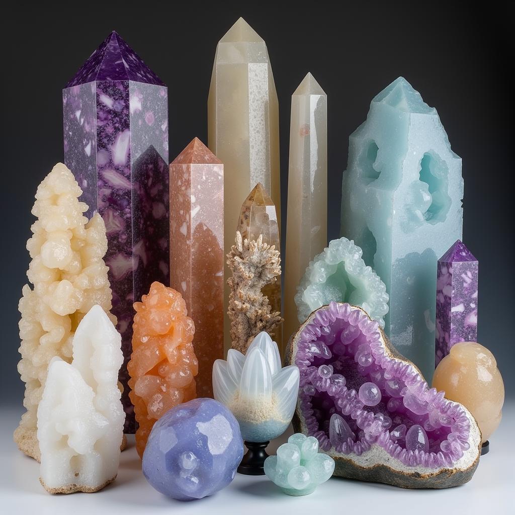 Variety of Crystal Sculpture Art Styles and Techniques