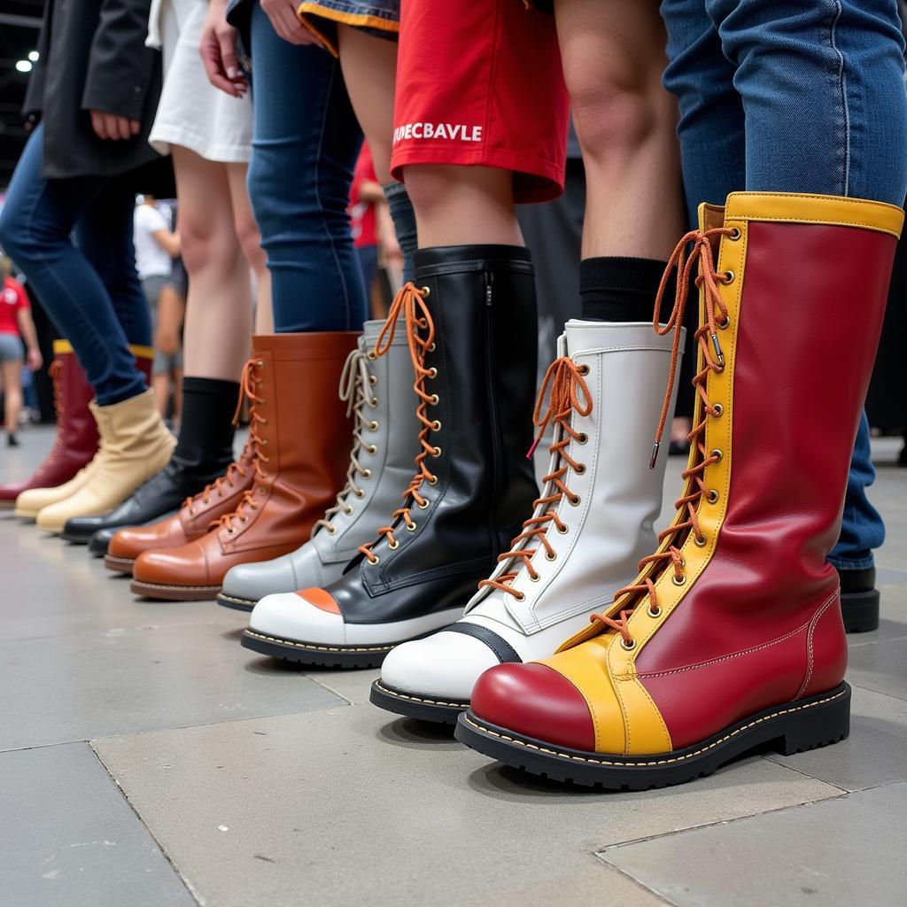 Custom-made Sword Art Online shoes at a cosplay convention