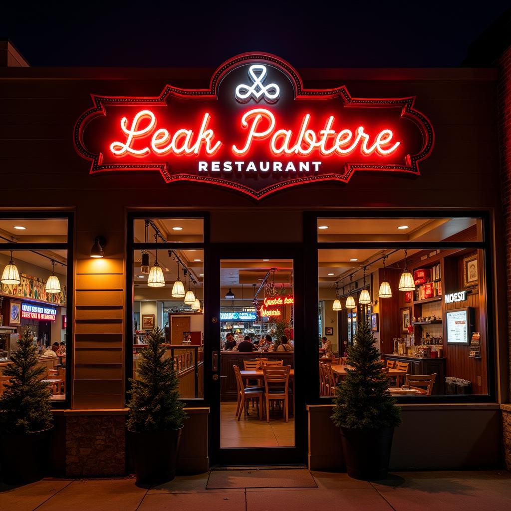 Custom Metal Arts Signage on a Restaurant