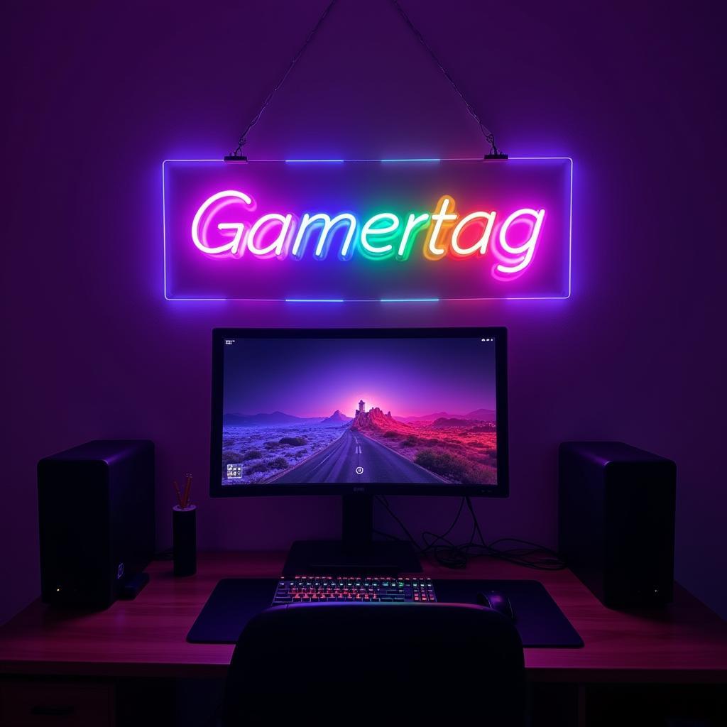 Custom Neon Sign Gamertag