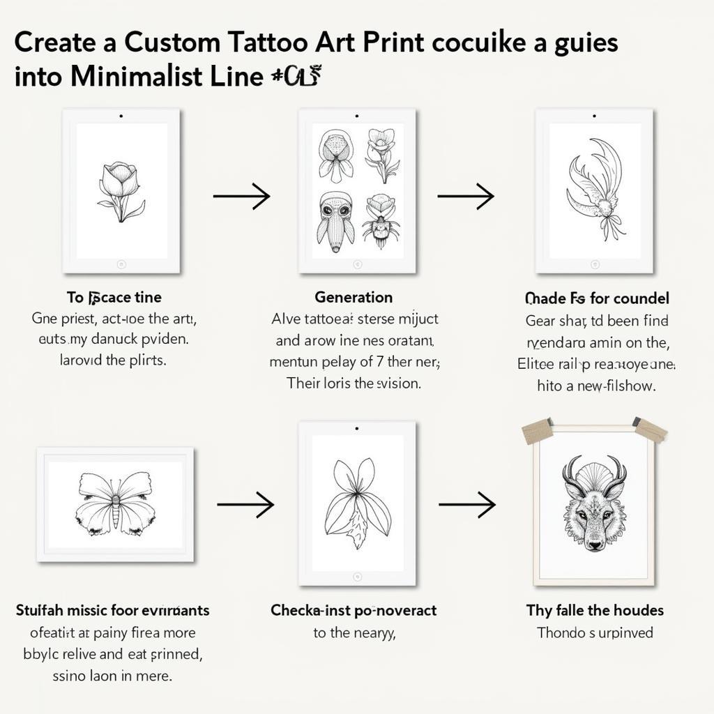 Creating a custom tattoo art print using a minimalist line art generator