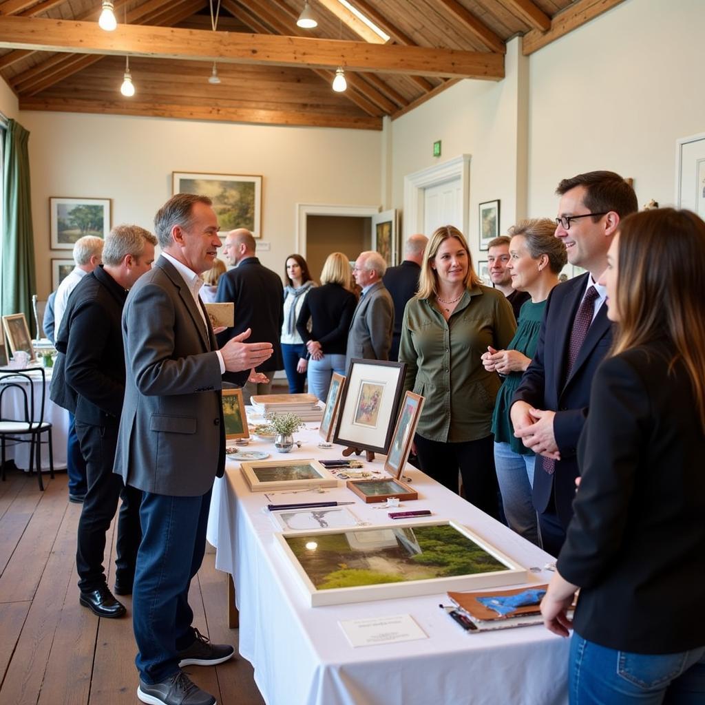 Artist Interaction at the Daylesford Abbey Art Show