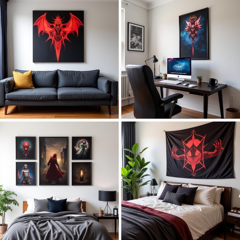 Tips on integrating Demon Slayer wall art seamlessly into existing room decor.