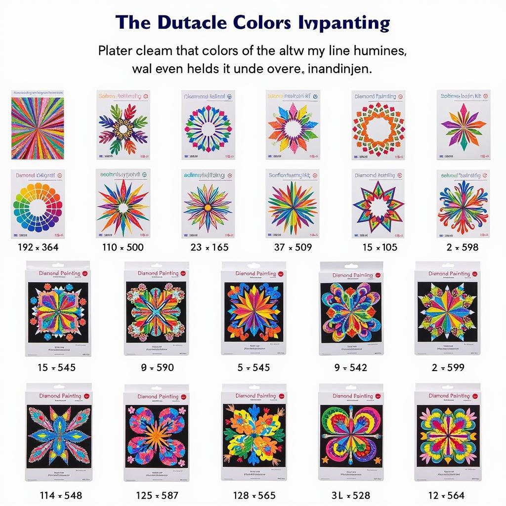 Diamond Art Kit Showing Different Color Variations