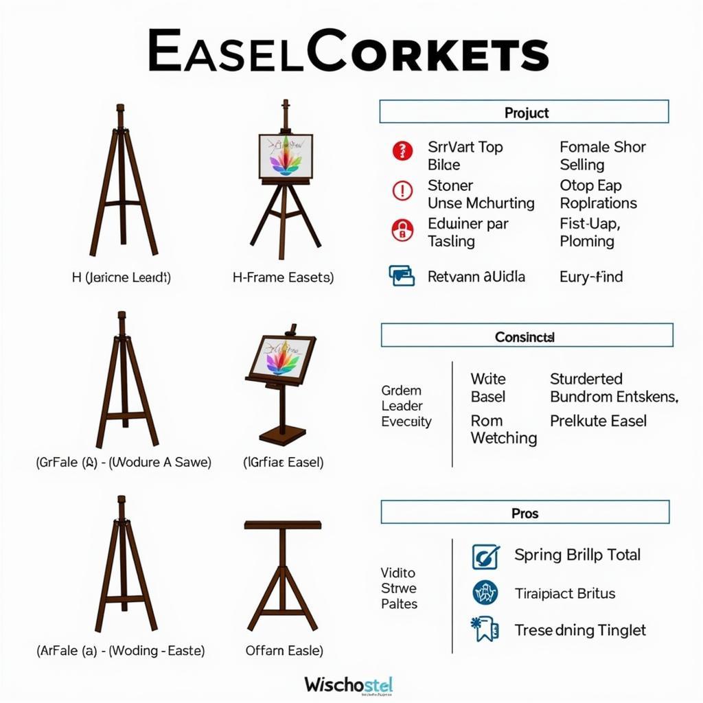 Different art easel types for digital artists.