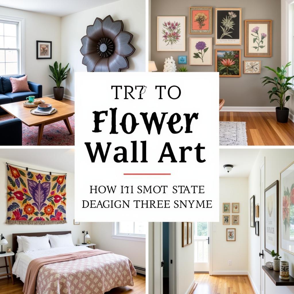 Different Flower Wall Art Styles for Various Interior Designs