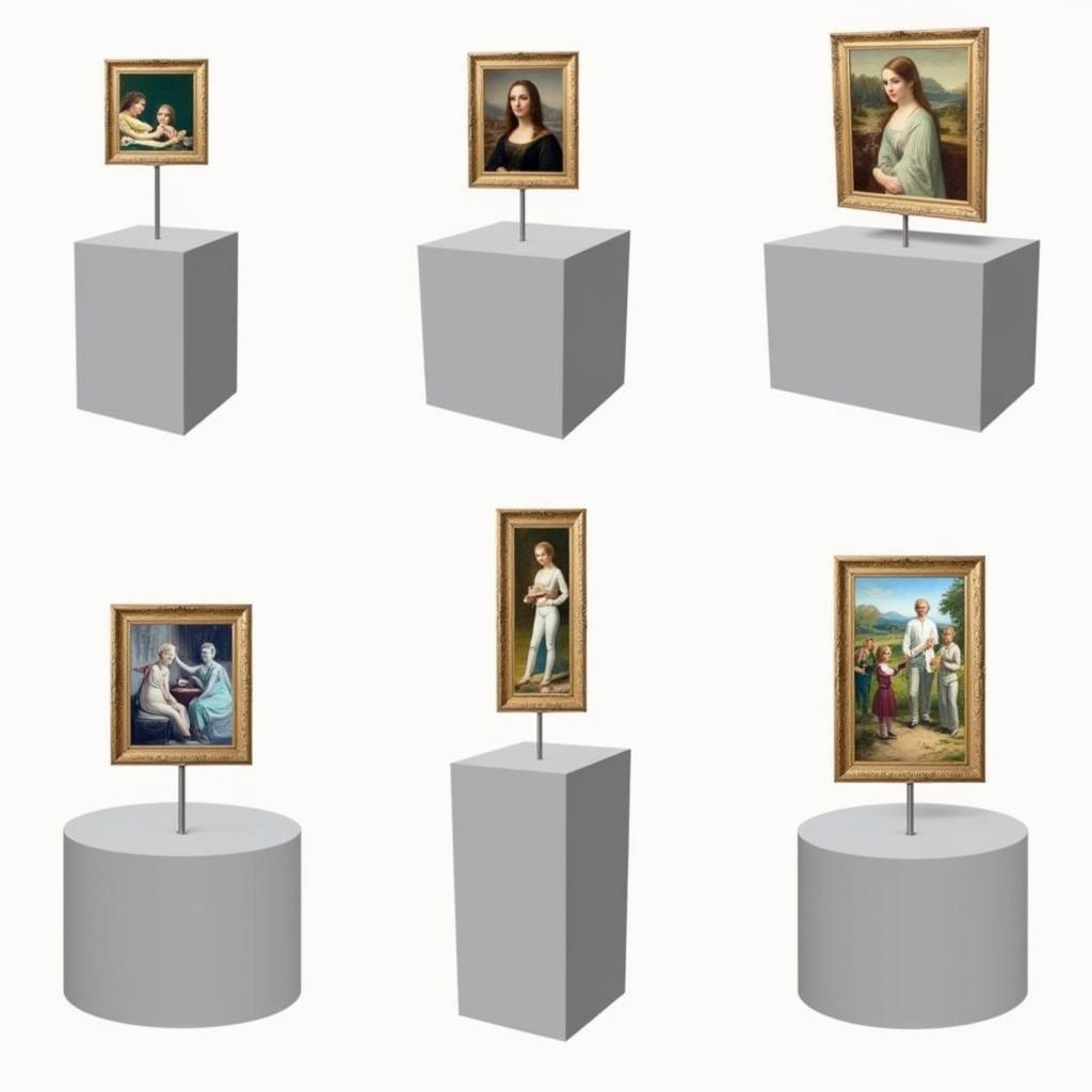 Different Shapes and Sizes of Art Pedestals for Various Artworks