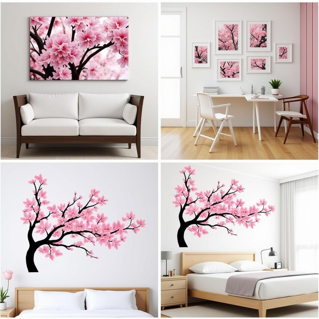 Various Sizes of Sakura Wall Art