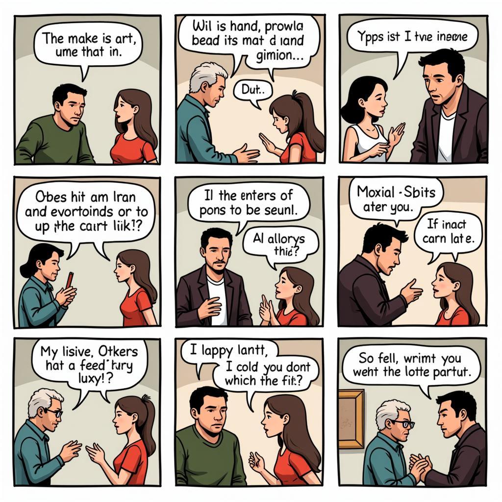 Different styles of art jokes represented in comic strips