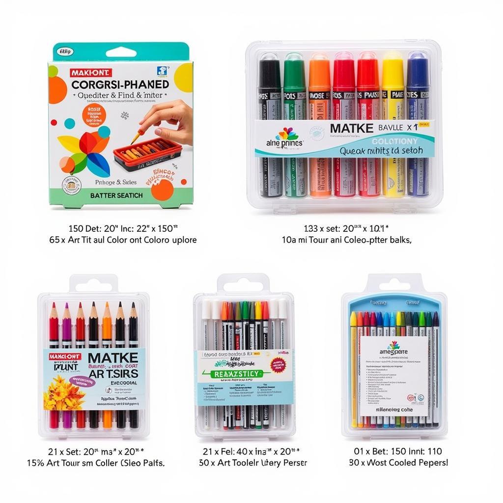 Variety of mini art sets showcasing different mediums and sizes