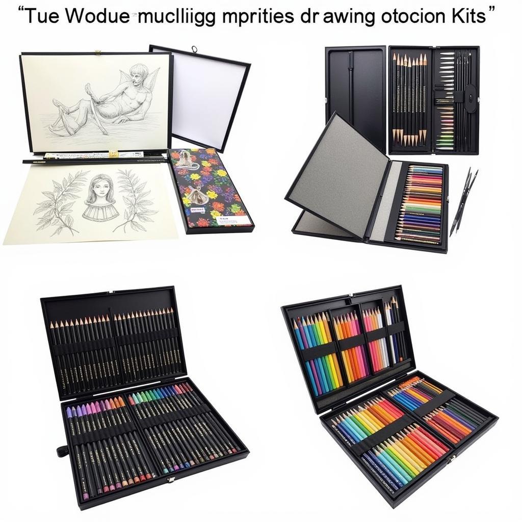 Various Art Kits for Different Drawing Styles and Levels