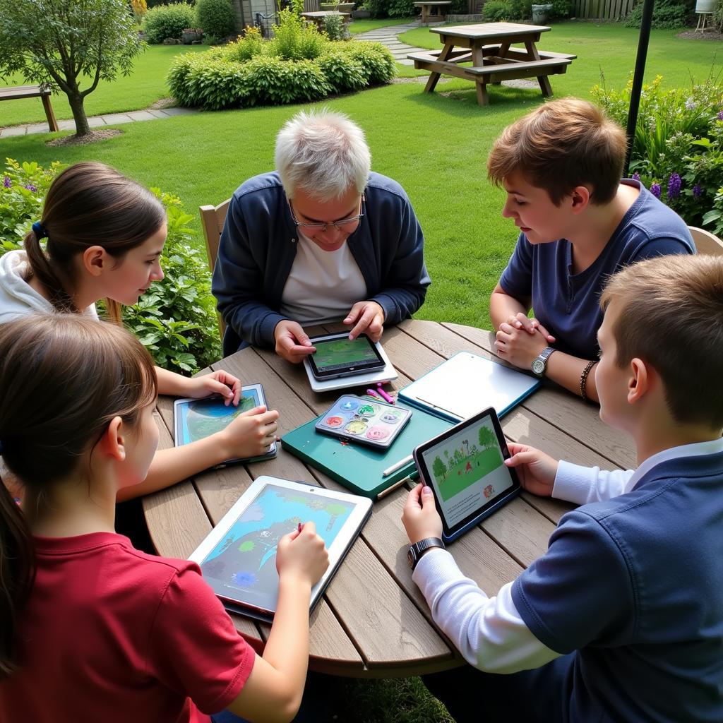 Digital Art Workshop in a San Antonio Garden