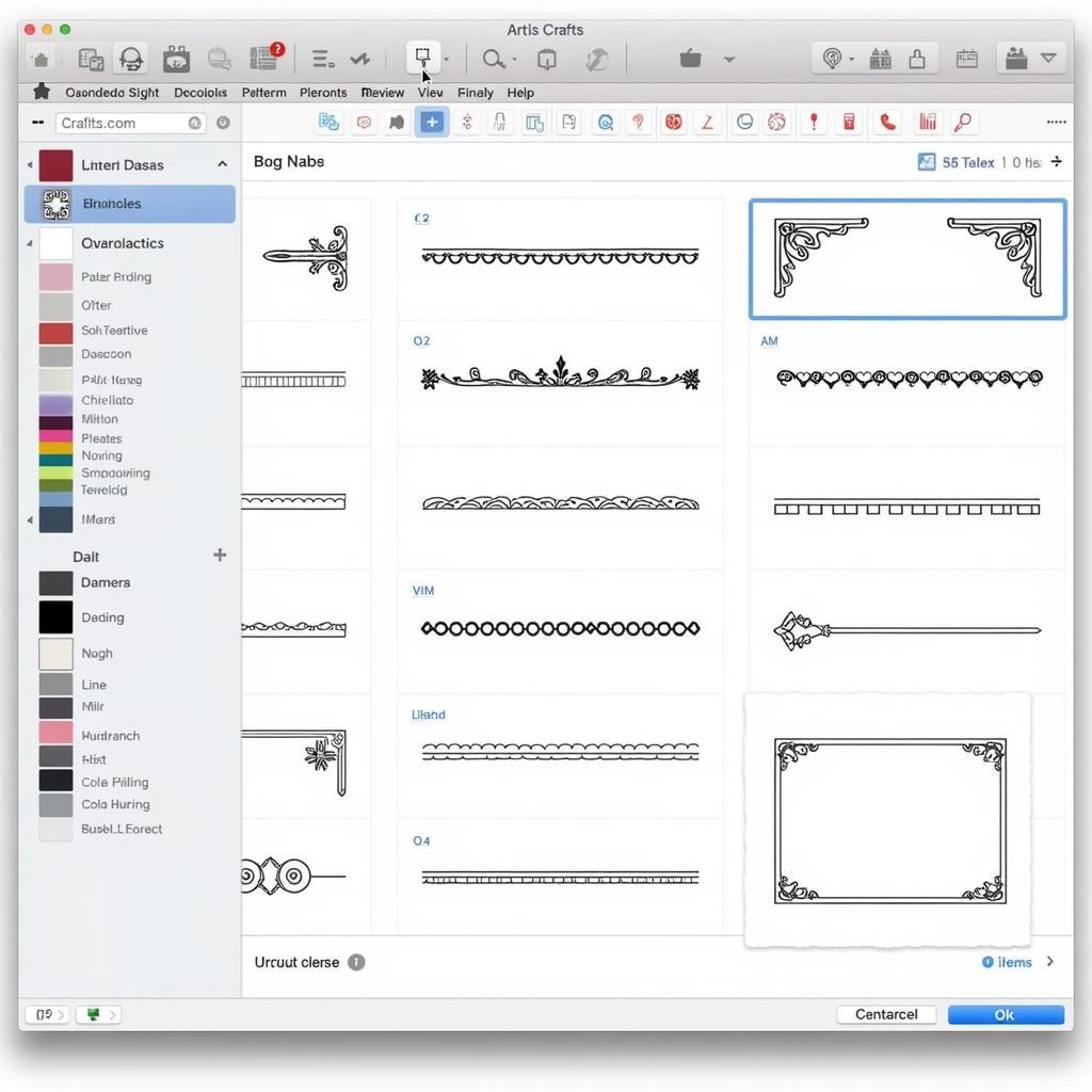 Digital Arts and Crafts Border Designs