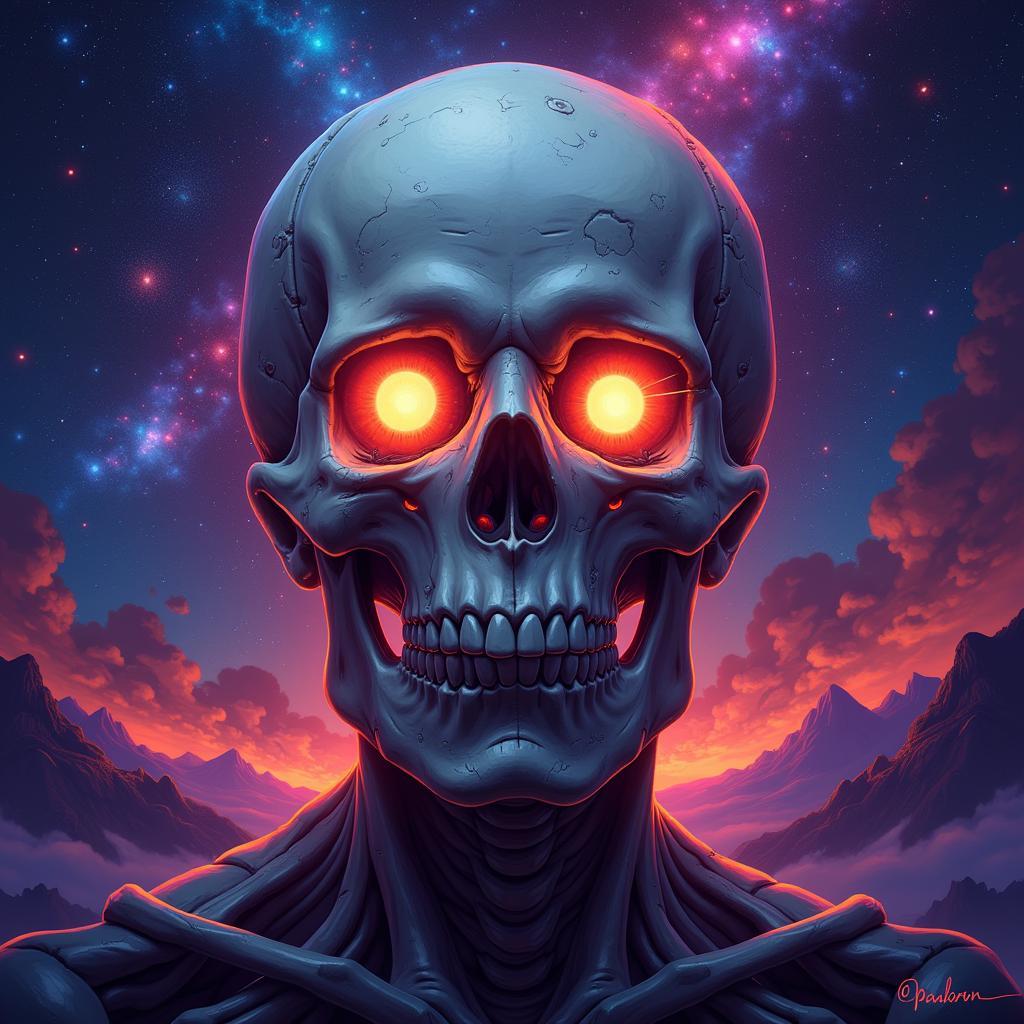 Digital Dark Art Skull