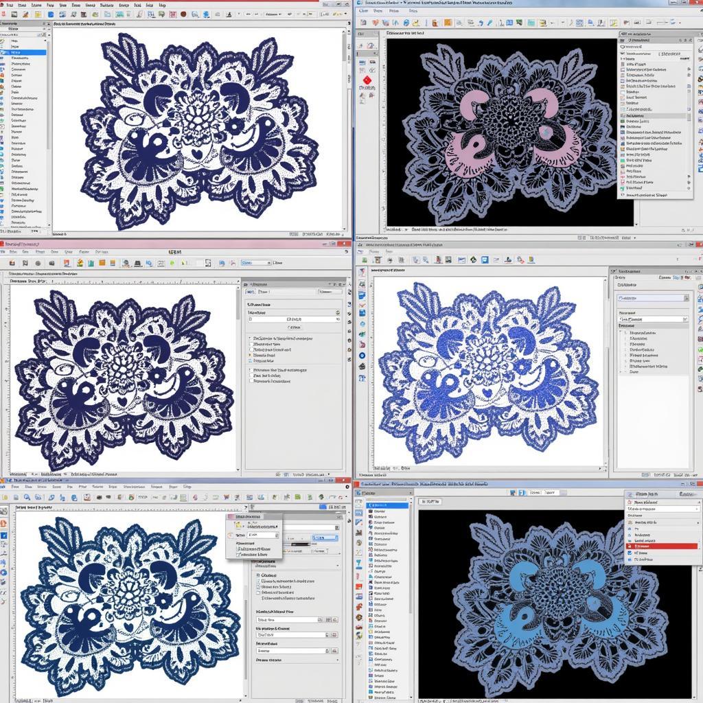 The process of creating digital lacey art using specialized software