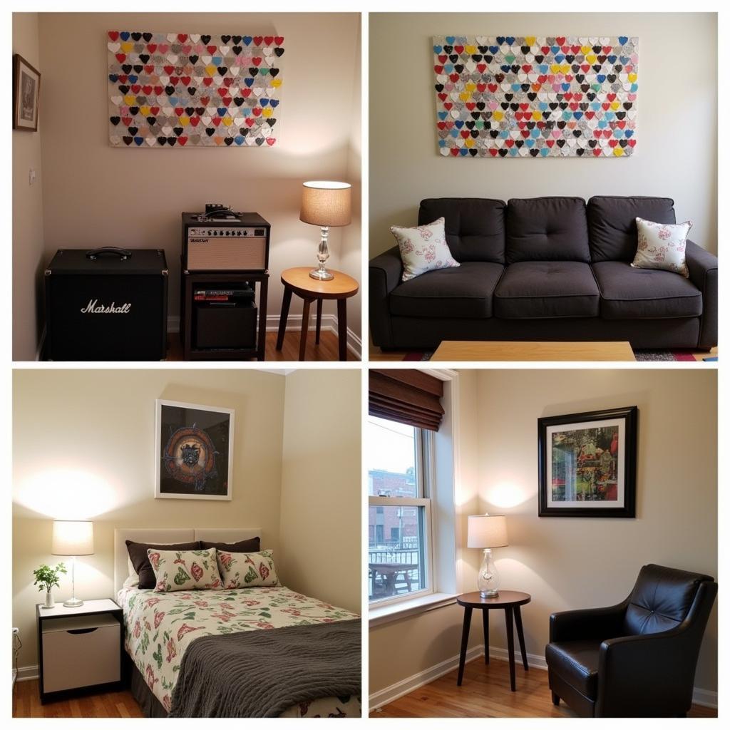 Displaying Guitar Pick Wall Art in Different Rooms