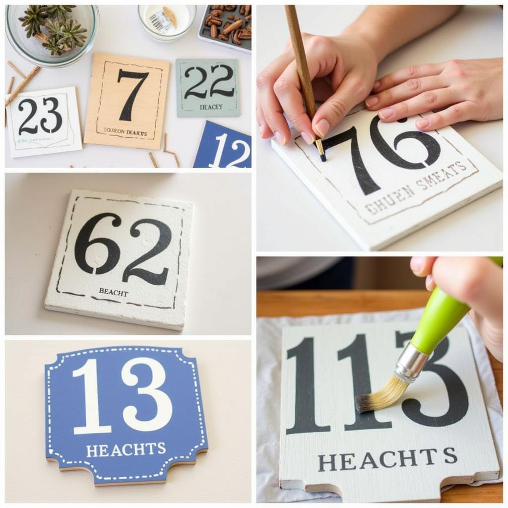 DIY Arts and Crafts House Numbers